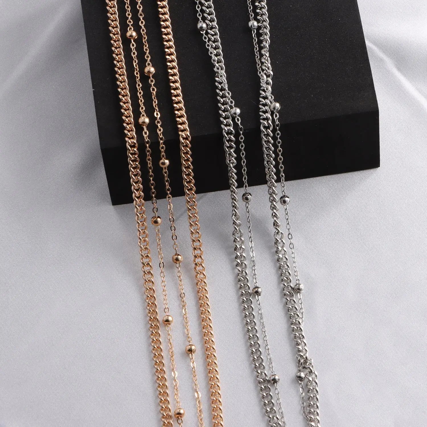 Fashion Metal Double Layered Beads Belly Chains for Women Simple Gold Color Waist Body Chain Beach Party Jewlery Accessories