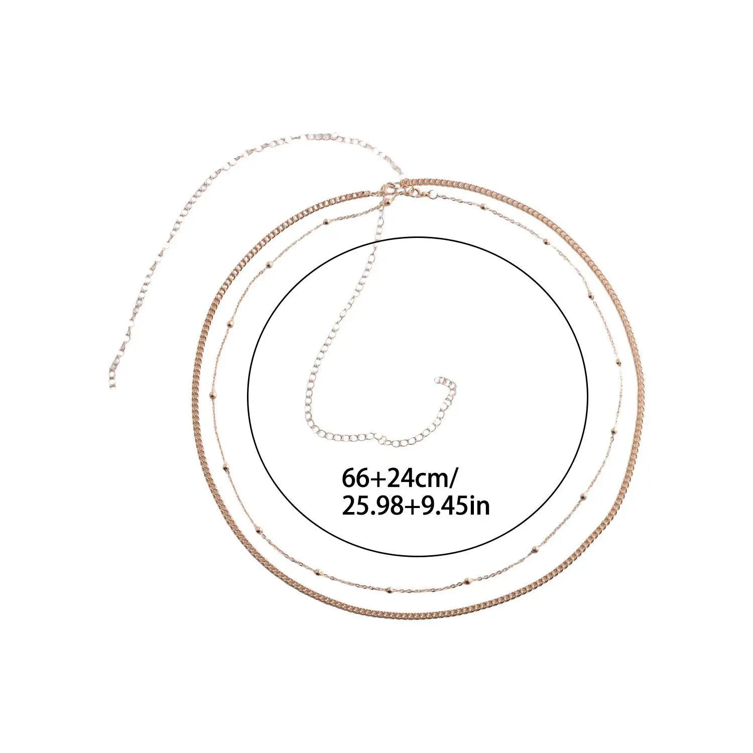Fashion Metal Double Layered Beads Belly Chains for Women Simple Gold Color Waist Body Chain Beach Party Jewlery Accessories